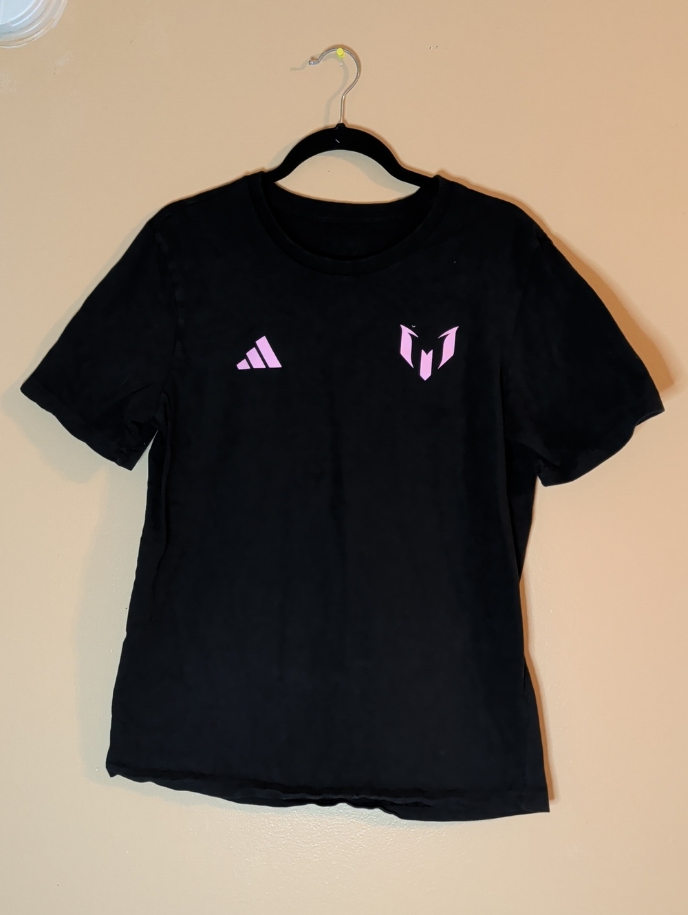 Adidas Mens Messi Shirt Black Size Medium